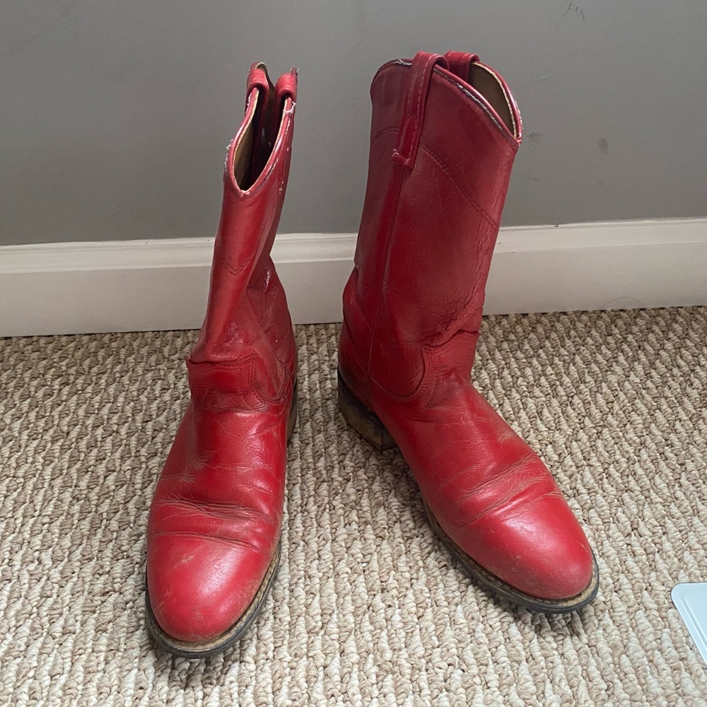 Red cowboy boots